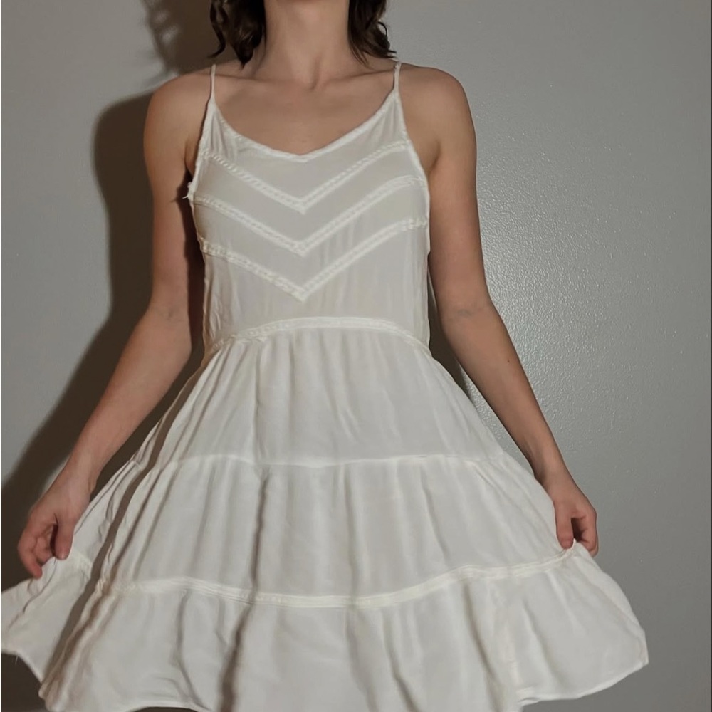 Elegant White Spaghetti Strap Dress